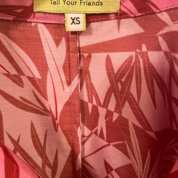 tell your friends Crop Dolman Shirt in Bellamy Print  sz xs - Picture 5 of 8